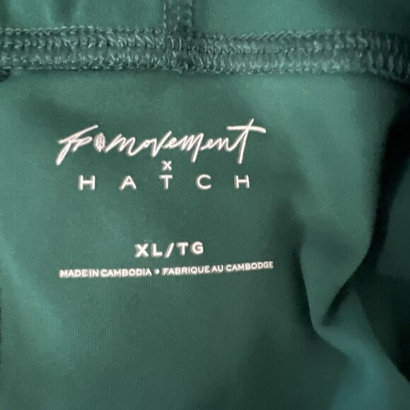 Free People x Hatch Never Better Maternity Leggings Womens XL Green Yoga Stretch - Picture 8 of 14